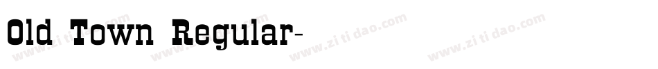 Old Town Regular字体转换